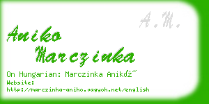 aniko marczinka business card